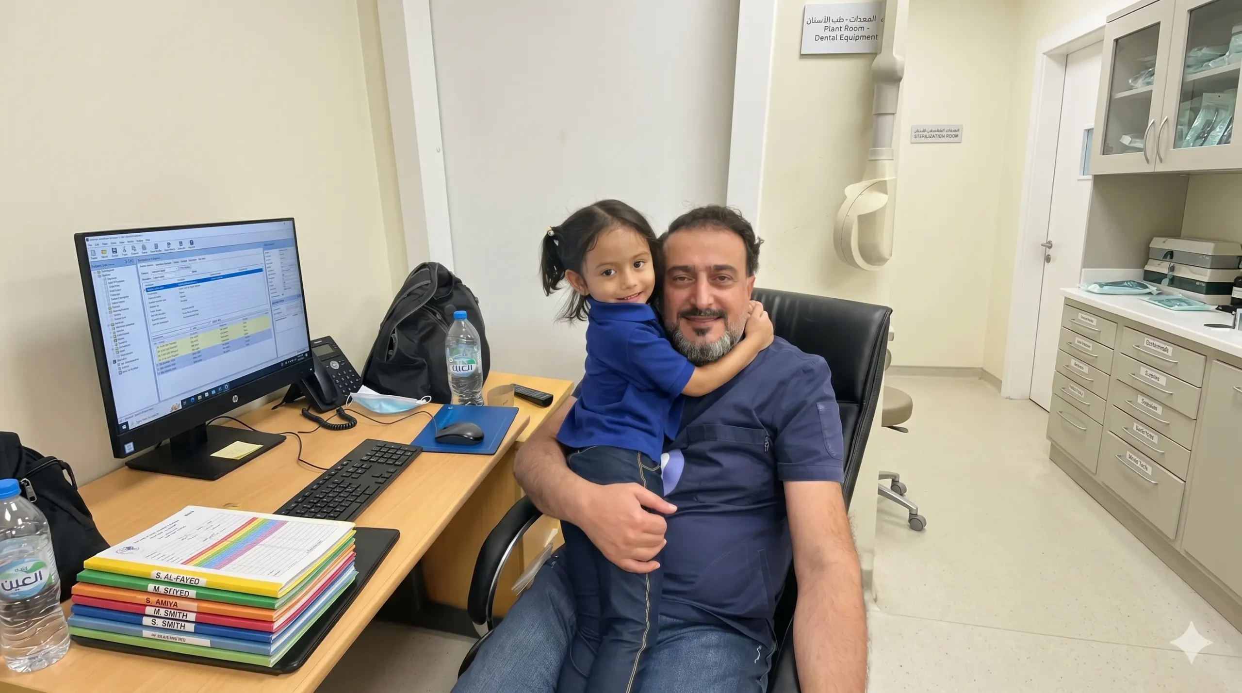 د. بوب مع طفلة سعيدة